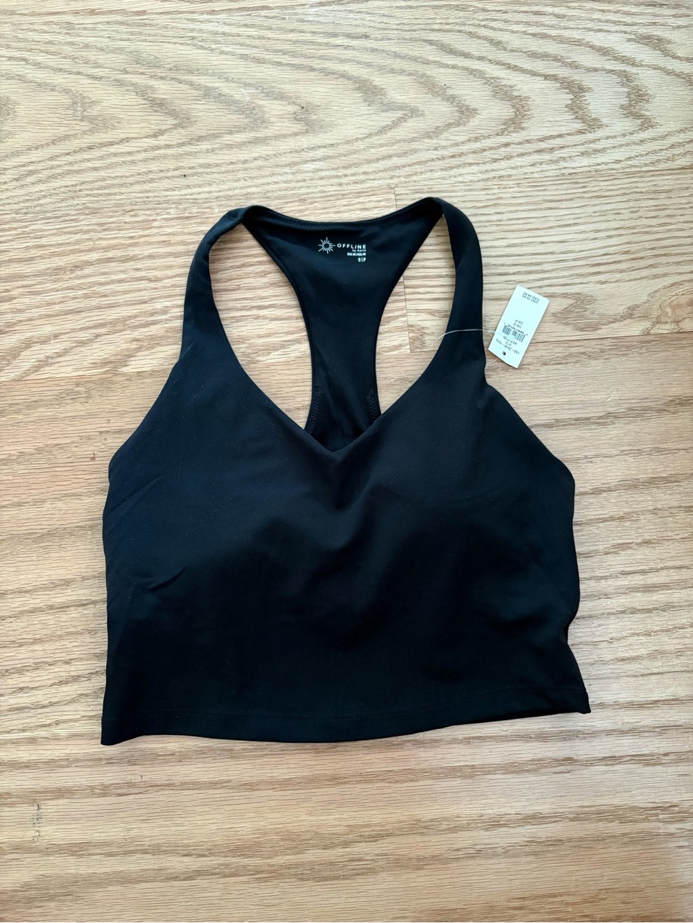 Black Racerback tank built in bra